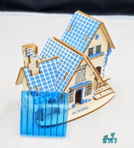 แผ่นโพลีคาร์บอเนต แผ่นลูกฟูก สีฟ้า